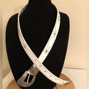 Nine West Genuine Leather Belt Western Cowboy